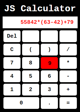 JaveScript calculator
